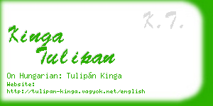 kinga tulipan business card